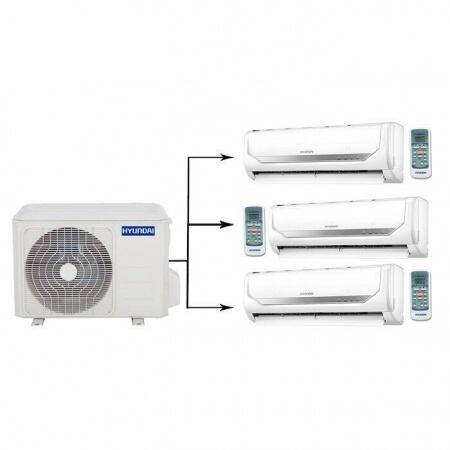 Мульти сплит-система на 3 комнаты Hyundai H-ALMO2-24H3/O/H-ALMS2-09H/I*3