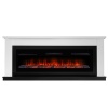 Каминокомплект: Очаг Electrolux Infinity EFP/P-1600ULS, портал Canto Long белый, черный