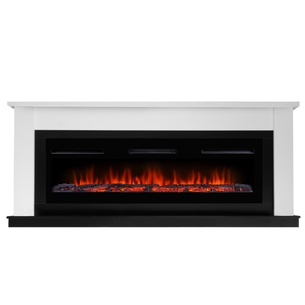 Каминокомплект: Очаг Electrolux Infinity EFP/P-1600ULS, портал Canto Long белый, черный