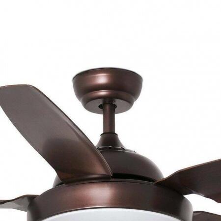 Вентилятор с подсветкой Faro Leyte Brown