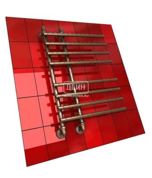 Водяной полотенцесушитель лесенка Двин L TWIST 60/15/65