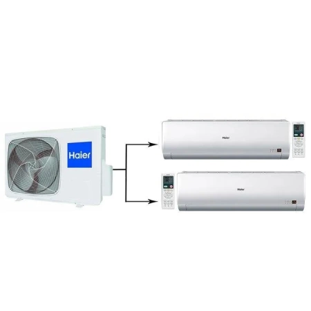 Мульти сплит система на 2 комнаты Haier 2U14CS4ERA(S)/AS09BS4HRA*2шт