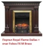 Электрокамин (очаг) со звуком для дачи Royal Flame Fobos FX M Brass/Black