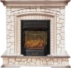 Каминокомплект Preston - Белый/Слоновая кость с патиной с очагом Majestic FX M Black RC (Royal Flame)