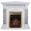 Угловой электрокамин с эффектом живого огня Real-Flame Athena Corner GR STD/EUG/24 WT с очагом Fobos