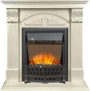 Каминокомплект Dublin (деревянный) RUSTIC (Разборный) - Слоновая кость с очагом Aspen Black (Royal Flame)