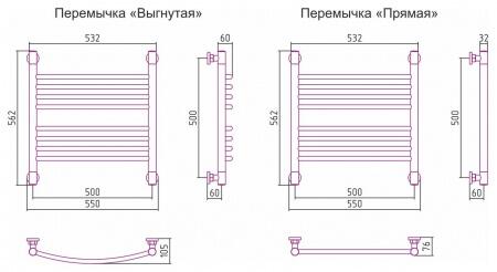 Водяной полотенцесушитель лесенка Сунержа Богема+ 500x500