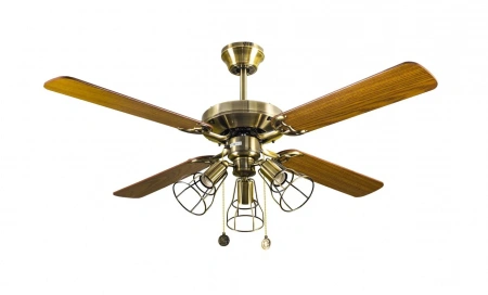 Люстра-вентилятор Faro Yakarta Old Gold 3L 33711-11