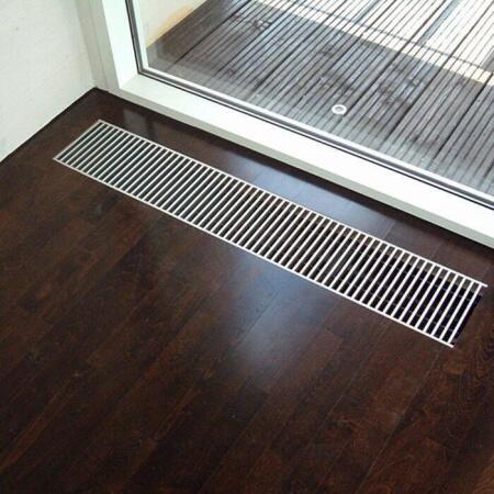 Внутрипольный конвектор длиной 2,1 м - 3 м КЗТО Бриз 200x120x2500