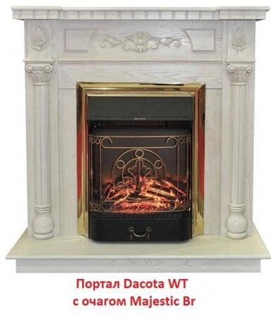 Очаг электрокамина Real-Flame Majestic Lux Brass