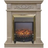 Электрический камин с обогревом Real-Flame Adelaida STD/EUG WT с очагом Fobos s Lux BL/BR, Majestic 