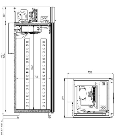 Расстоечный шкаф Polair CS107 Bakery Br (black)