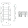 Электрический полотенцесушитель лесенка Grota Rivolo 500x1800 El