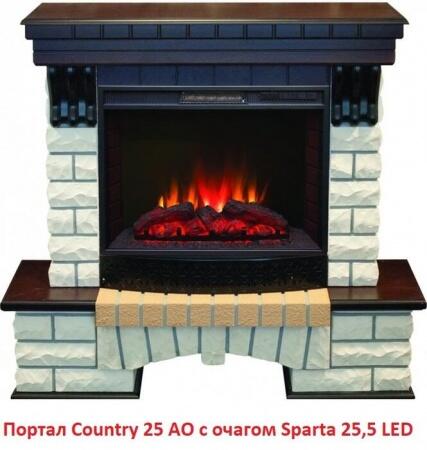 Электрокамин (очаг) со звуком Real-Flame Sparta 25,5 LED