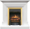 Каминокомплект Bradford - Белый с очагом Fobos FX Brass