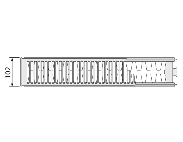 Стальной панельный радиатор Тип 22 Purmo C22 600x800 - 1367 Вт