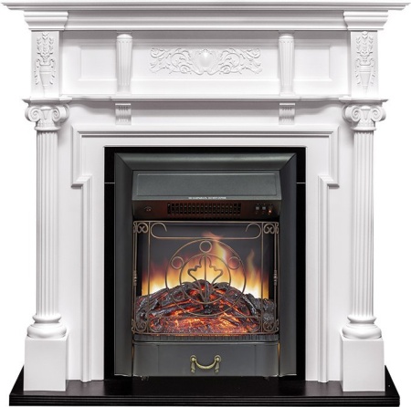 Каминокомплект Oxford - Белый с очагом Majestic FX Black