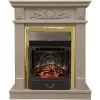 Электрический камин с обогревом Real-Flame Adelaida STD/EUG WT с очагом Fobos s Lux BL/BR, Majestic 