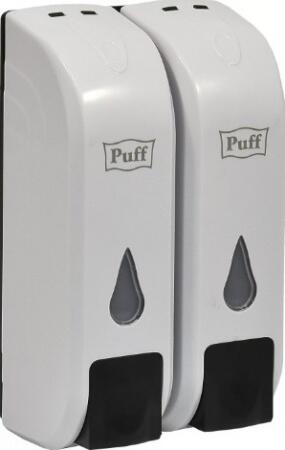 Дозатор жидкого мыла Puff 8108 белый 350+350 мл