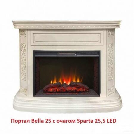 Электрокамин (очаг) со звуком Real-Flame Sparta 25,5 LED