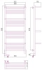 Электрический полотенцесушитель лесенка Сунержа Богема +4 полки 2.0 1200х500
