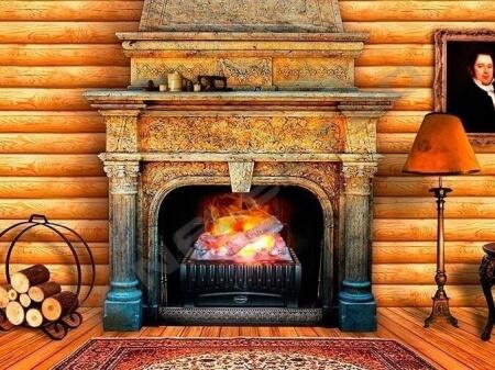 Очаг электрокамина Dimplex Rothesay Brass