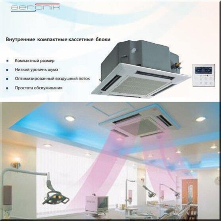 Кассетная VRF система Aeronik AMV-R 50T/Na-K с панелью Т01