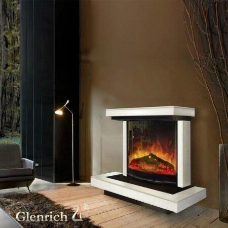 Электрокамин (очаг+портал) Glenrich Атлант (Rondo S36) Белый