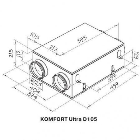 Компактная приточно-вытяжная установка с рекуператором Blauberg KOMFORT Ultra D 105