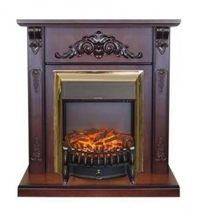 Очаг электрокамина Real-Flame Fobos Lux Brass