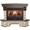 Электрокамин (очаг+портал) Real-Flame Stone Corner new 26/HL с очагом 3D Novara