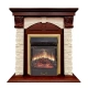 Каминокомплект Dublin (Разборный) - Орех каньон / Сланец  с очагом Majestic FX M Brass (Royal Flame)