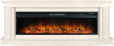 Каминокомплект Rome 60 - Слоновая кость с очагом Vision 60 LOG LED