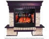 Каменный камин (портал+очаг) InterFlame Exter / Экстер Сланец с очагом Panoramic 06-25Led F/X Panora