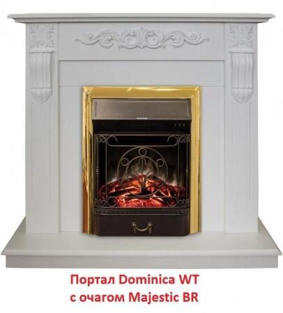Очаг электрокамина Real-Flame Majestic Lux Brass