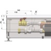 Внутрипольный конвектор длиной 30 см - 1 м Minib COIL-MT 900