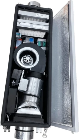 Вентиляционная установка с электрическим нагревом Minibox.E-200-FKO.PREMIUM Вентилятор EC EbmPapst (Германия)