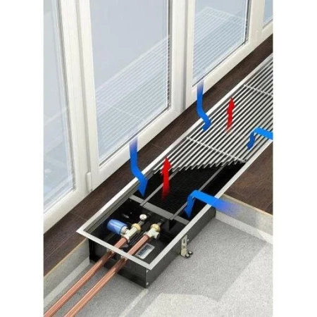 Внутрипольный конвектор длиной 30 см - 1 м Varmann Ntherm 370x200x800