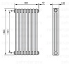 Стальной трубчатый радиатор 3-колончатый Zehnder 3057/26 TL