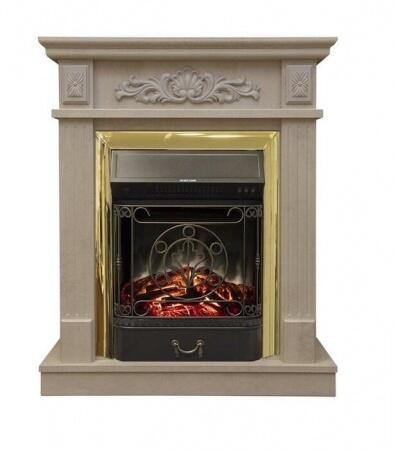 Очаг электрокамина Real-Flame Majestic Lux Brass