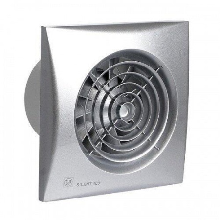 Вытяжка для ванной диаметр 100 мм Soler & Palau SILENT-100 CZ SILVER