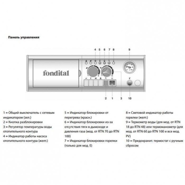 Напольный газовый котел 60 кВт Fondital BALI RTN E 70