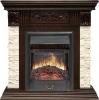 Каминокомплект Luxemburg (каменный) - Сланец/Темный дуб с очагом Majestic FX Black (Royal Flame)