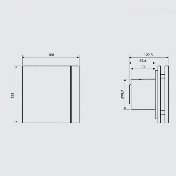 Вытяжка для ванной диаметр 100 мм Soler & Palau SILENT-100 CZ RED DESIGN-4C
