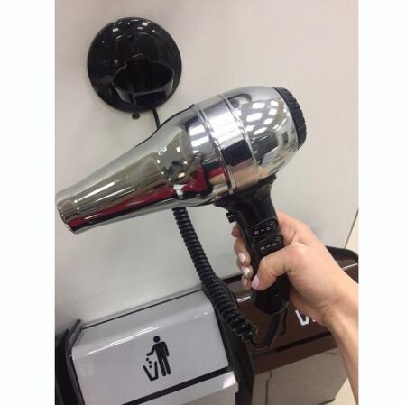 Настенный фен Nofer HOTELline 1800 W черный/металлик