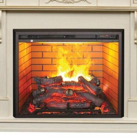 Электрокамин (очаг+портал) Real-Flame Corsica Lux 26 WT с очагом 3D Leeds 26