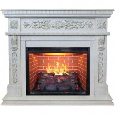 Эстетичный 3D электрокамин с увлажнением воздуха Real-Flame Estella 25,5/26 WT с очагом 3D Leeds 26