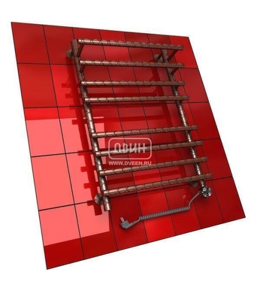 Электрический полотенцесушитель лесенка Двин F TWIST 100/60 el