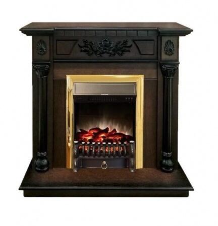 Очаг электрокамина Real-Flame Fobos Lux Brass