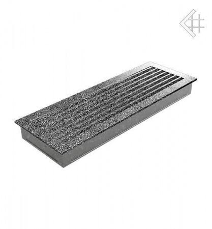 Вентиляционная решетка для камина Kratki 17x49 FRESH черная хром пористая 49CS/FRESH